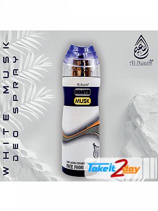 Al Nuaim White Musk Deodorant Body Spray For Men And Women 200 ML Pack Of 3